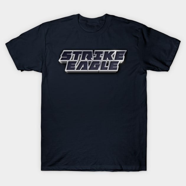 Strike Eagle Navy Chrome Logo T-Shirt by Strike Eagle